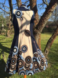 Circle Weste zweifarbig walkstoff weitschwingend